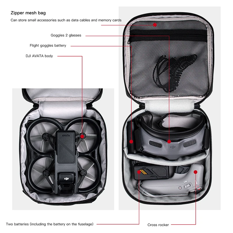 Étui Portable double couche de - Drone Battery Case avis et prix